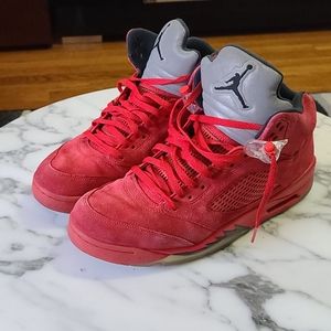 Jordan Red Suede 5's